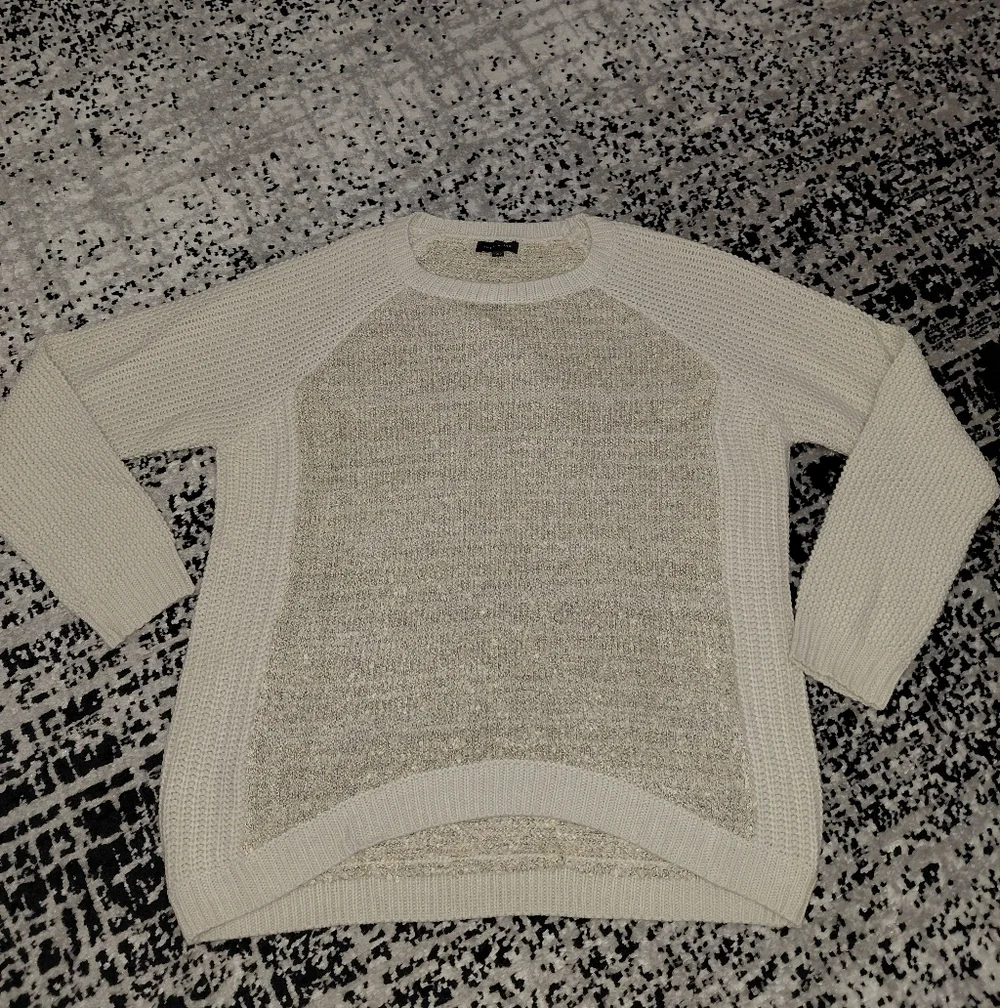 The Limited Oatmeal Heather Knit Sweater Large L Vanilla Girl Minimalist Cozy
